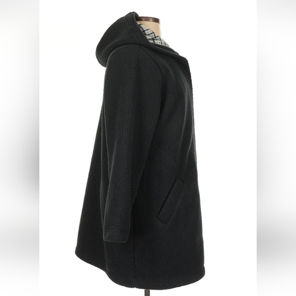 Coat XL D&Co. Black Fleece with Hood - Picture 5 of 7
